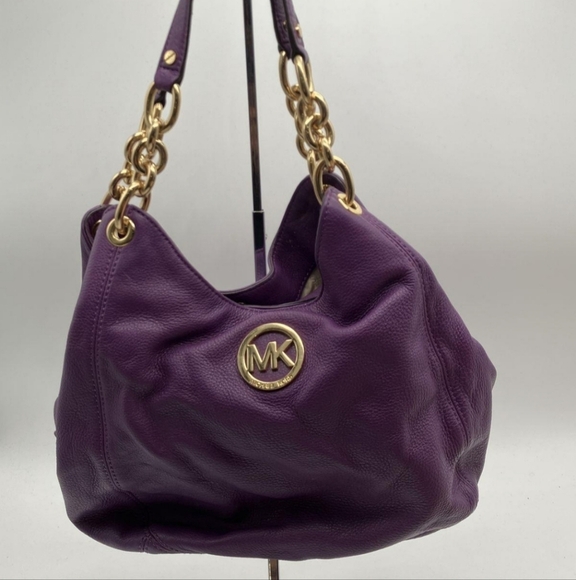 Michael Kors purple chain handle - Picture 1 of 5